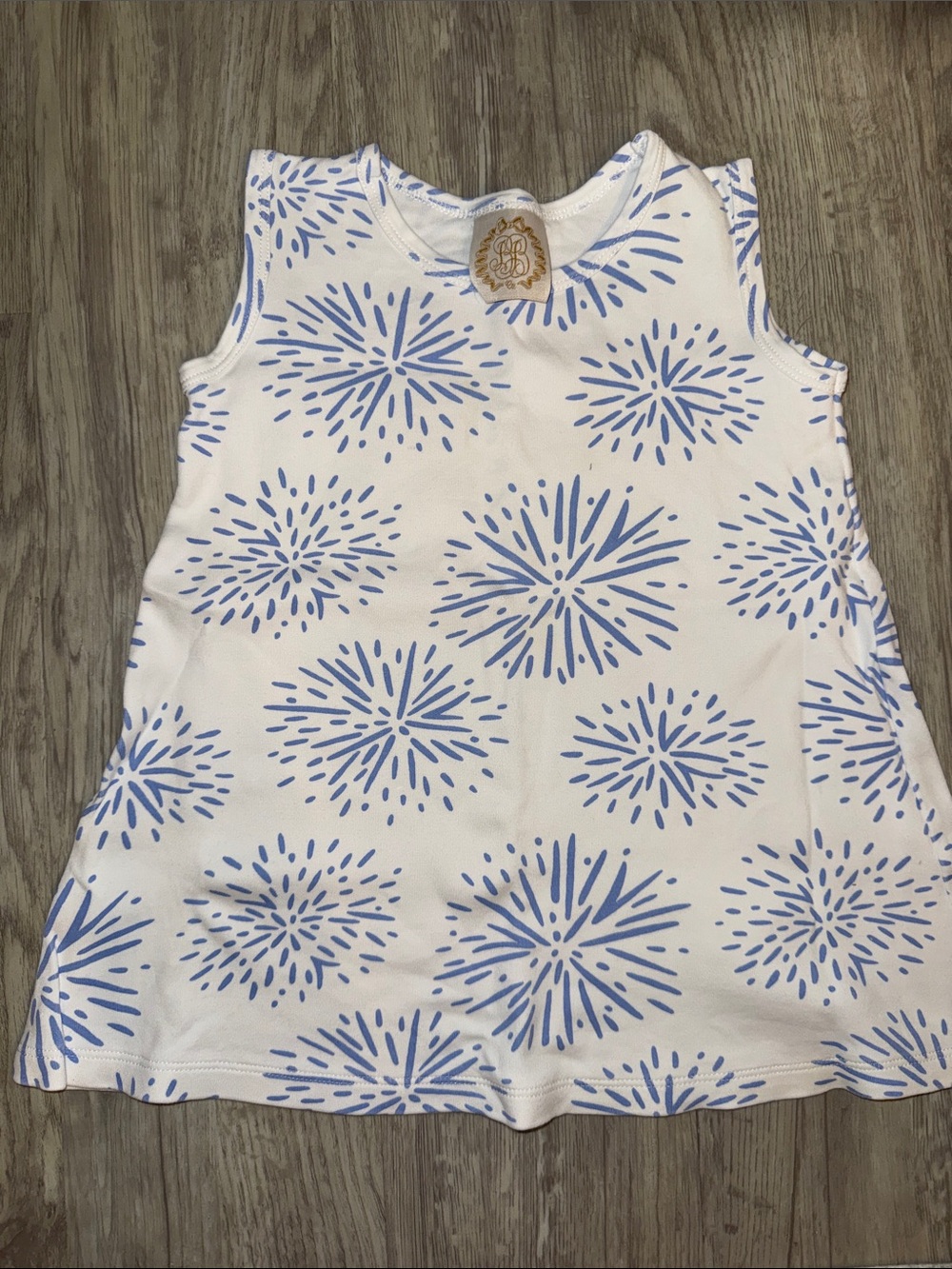 The Beaufort Bonnet Company Tank Dress with Blue Burst Print